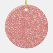 可愛いベビー象ピンクグリッターパーソナライズ セラミックオーナメント (裏面)