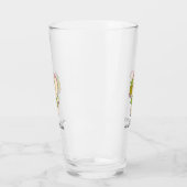 可愛いベビー象モダンピンク黒の名前を追加 タンブラーグラス (左)