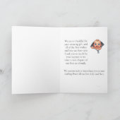 可愛いベビー赤ちゃんシャワー覗いてありがとう カード (内部)