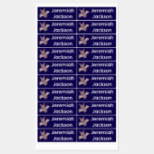 可愛いベビー飛んでいるこうもりの夜の漫画パーソナライズされた ラベル (シート)