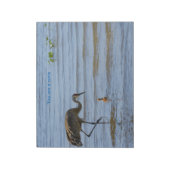 可愛いベビー鳥のメモ帳と砂丘クレーン ノートパッド (回転)