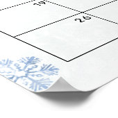 可愛いベビー鹿の冬は期日カレンダーを推測 ポスター (角)