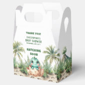 可愛いベビーDino Hatching Soon Thank You Box フェイバーボックス (オープン)