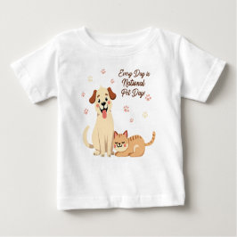 可愛いベビーTシャツ（犬と猫） ベビーTシャツ