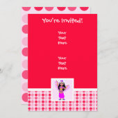 可愛いベリーダンサー 招待状 (正面/裏面)