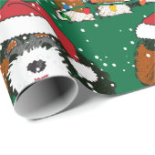 可愛いベルネドードルドッググリーン ラッピングペーパー (ロールコーナー)