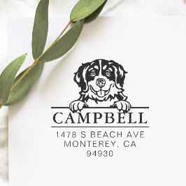 可愛いベルネーズマウンテンドッグカスタムドッグアドレス セルフインキングスタンプ