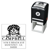 可愛いベルネーズマウンテンドッグカスタムドッグアドレス セルフインキングスタンプ (インサイチュ)