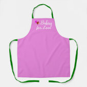 可愛いベーキングラブグリル、ピンクシェフベイカーズ エプロン (正面)