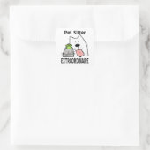 可愛いペットがシッター超常連を待つ スクエアシール (バッグ)
