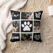 可愛いペットの親自分の白黒を作る クッション (ブランケット)