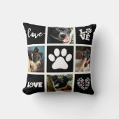 可愛いペットの親自分の白黒を作る クッション (正面)