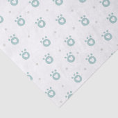 可愛いペットの足とハート10ポンドティッシュペーパー、白 薄葉紙 (詳細)