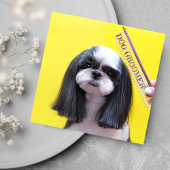 可愛いペットグルーミング気にサービスパピードッグ スクエア名刺