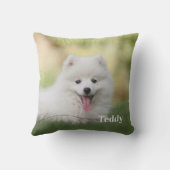 可愛いペットパーソナライズされたの写真名犬派 クッション (裏面)