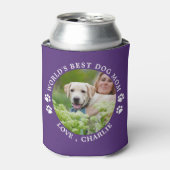 可愛いペットフォトパーソナライズされたワールド最高のドッグマム 缶クーラー (缶正面)