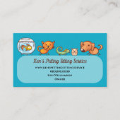 可愛いペット座気に獣犬歩く 名刺 (正面)