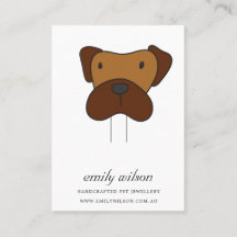 可愛いペット犬茶色のラベルピンチャーム表示テンプレート