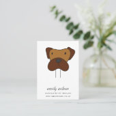 可愛いペット犬茶色のラベルピンチャーム表示テンプレート 名刺 (スタンド正面)