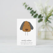 可愛いペット犬茶色のラベルピンチャーム表示テンプレート 名刺 (スタンド正面)