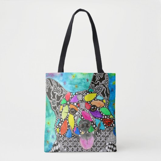 可愛いペムカラフルブレークウェルシュコーギートートバッグ トートバッグ (正面)