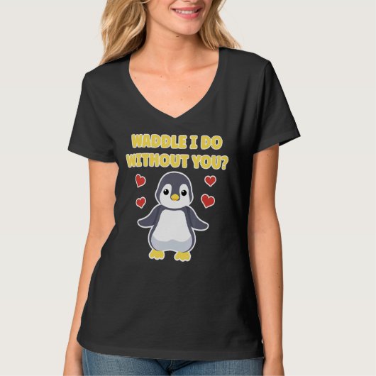 可愛いペンギンがいなくてワドル Tシャツ (正面)