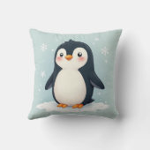 可愛いペンギンの写真 クッション (裏面)