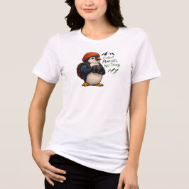 可愛いペンギンの「大切なのは思い出」トラベルデザイン トライブレンドTシャツ