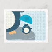 可愛いペンギン男の子の言葉アドバイスママ葉書 アドバイスカード (正面)