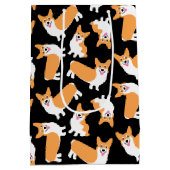 可愛いペンブロークウェルシュコーギー柄 ミディアムペーパーバッグ (裏面)