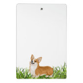 可愛いペンブロークコーギドモノグラム名 ミニクリップボード (裏面)