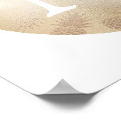 可愛いホイフェイクルバラ金ゴールドパイナップルモノグラム ポスター (角)