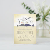 可愛いホエー航海のル夫婦が日付はがきを保存 案内ポストカード (スタンド正面)