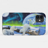 可愛いホッキョクカブ&オーロラiPhone 5ケース Case-Mate iPhoneケース (裏面(横))