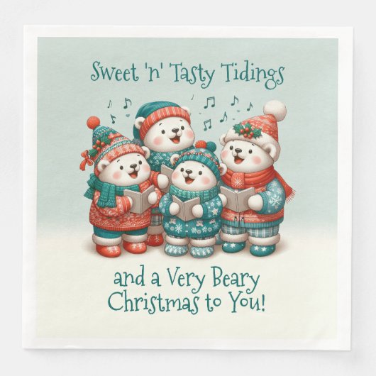 可愛いホッキョクグマの歌は非常に早いクリスマスを持っている！ (正面)