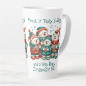 可愛いホッキョクグマの歌は非常に早いクリスマスを持っている! カフェラテマグ (右アングル)