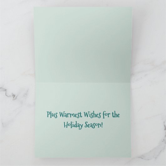 可愛いホッキョクグマの歌は非常に早いクリスマスを持っている! カード (内部)