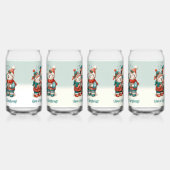 可愛いホッキョクグマの歌は非常に早いクリスマスを持っている！ ガラス缶 (右)