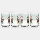 可愛いホッキョクグマの歌は非常に早いクリスマスを持っている！ ガラス缶 (左)