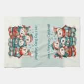 可愛いホッキョクグマの歌は非常に早いクリスマスを持っている！ キッチンタオル (横)
