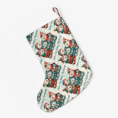 可愛いホッキョクグマの歌は非常に早いクリスマスを持っている! スモールクリスマスストッキング (裏面 (吊り時))