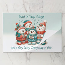 可愛いホッキョクグマの歌は非常に早いクリスマスを持っている！