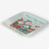 可愛いホッキョクグマの歌は非常に早いクリスマスを持っている！ ペーパープレート (傾斜あり)