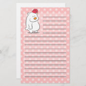 可愛いホッキョクグマの水玉模様模様の背景 便箋 (正面/裏面)