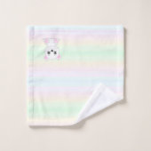 可愛いホッキョクグマの色数々ののパステルシェード バスタオルセット (ウォッシュタオル)