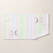 可愛いホッキョクグマの色数々ののパステルシェード バスタオルセット (ハンドタオル)