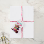 可愛いホットココアクリスマスに付き合ってきたね ギフトタグ (より糸付き)