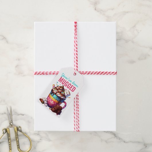 可愛いホットココアクリスマスに付き合ってきたね ギフトタグ (より糸付き)