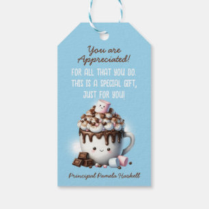 可愛いホットココアクリップアートに頼んだね ギフトタグ