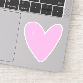 可愛いホットピンクハートコンターシール シール